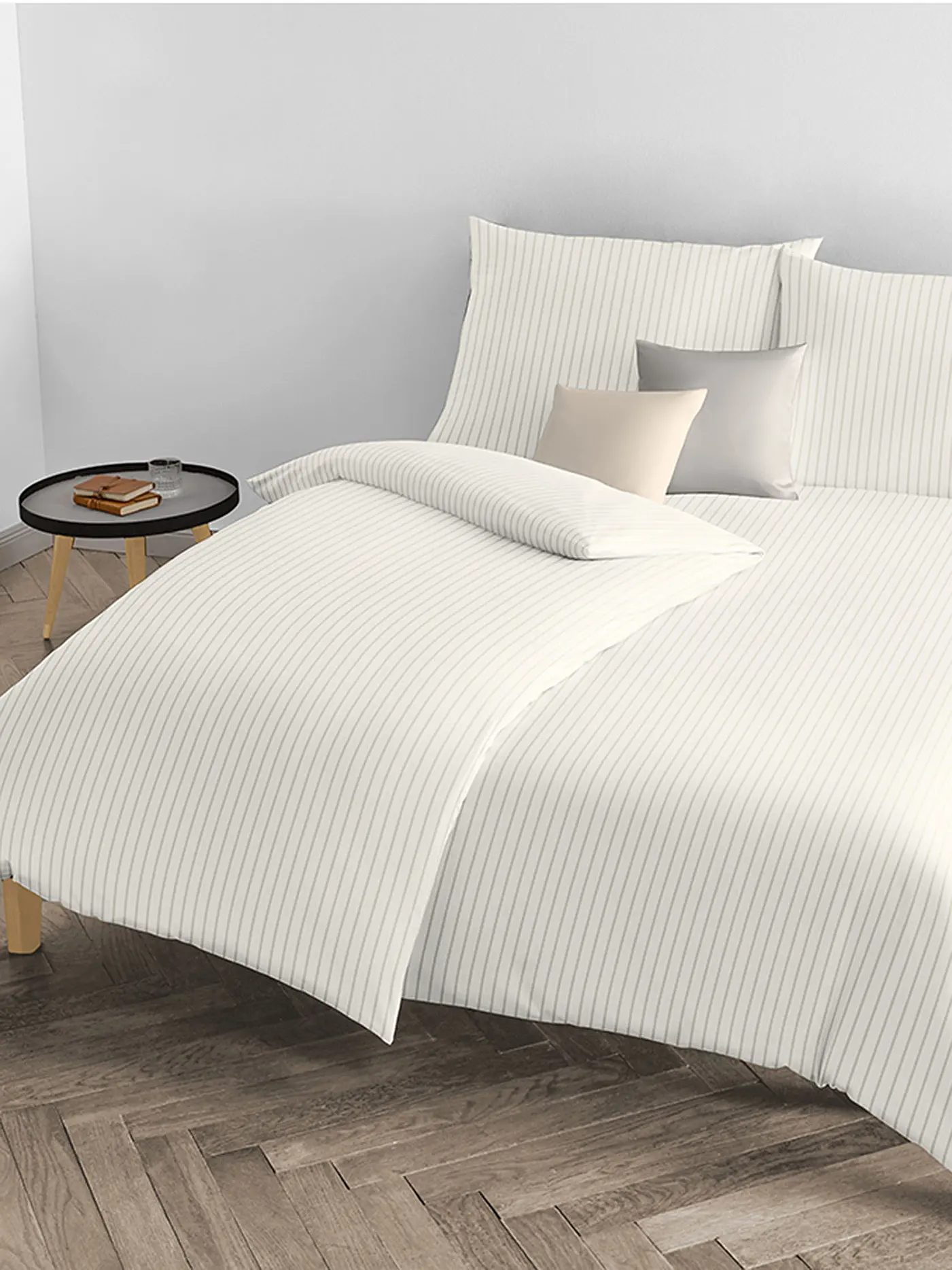 FLEURESSE | Damast Bettwäsche Melk 70x90cm / 140x200cm Weiss | creme